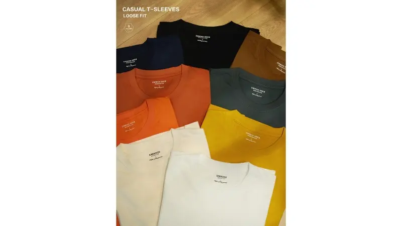 Simwood 2024 קיץ חדש 100% כותנה חולצה מוצקה לבנה גברים סיבתיות O